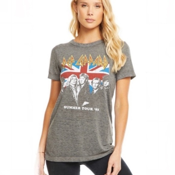 Chaser Def Leppard Summer Tour ‘83 Gray Tee Size S - Picture 1 of 5